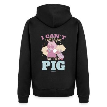 Cochon - Veste à capuche bio Premium Unisexe - noir - Dos - Nico (187cm)