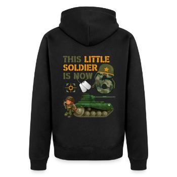 Ce petit soldat est maintenant 6 Army Tank 6. - Veste à capuche bio Premium Unisexe - noir - Dos - Nico (187cm)