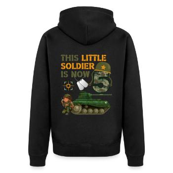 Ce petit soldat est maintenant 5 Army Tank 5. - Veste à capuche bio Premium Unisexe - noir - Dos - Nico (187cm)