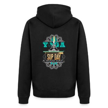 SUP paddleboarding Stand Up Paddle paddling Yoga - Veste à capuche bio Premium Unisexe - noir - Dos - Nico (187cm)