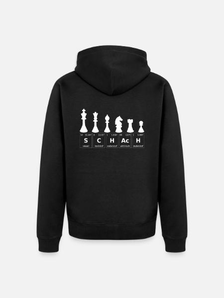 Schach Schachspieler - Unisex Premium Bio Zip Hoodie - Schwarz