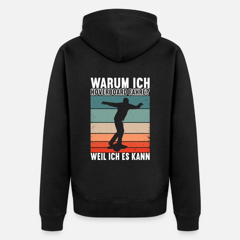 Hoverboard Skating - Unisex Premium Bio Zip Hoodie - Schwarz