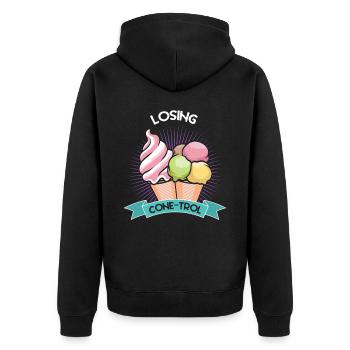 Perte de Cone-trol pour Frozen Sweet Fan - Veste à capuche bio Premium Unisexe - noir - Dos - Nico (187cm)