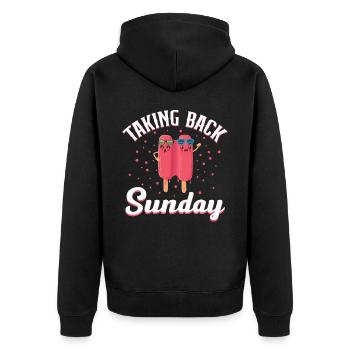 Dimanche pour Frozen Sweet Fan Take Back - Veste à capuche bio Premium Unisexe - noir - Dos - Nico (187cm)