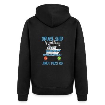 Bateau de croisière Cadeau de bateau de vacances - Veste à capuche bio Premium Unisexe - noir - Dos - Nico (187cm)