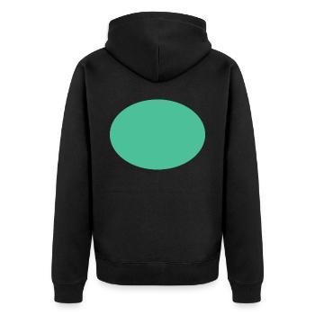 Ovale vert Conception simple - Veste à capuche bio Premium Unisexe - noir - Dos - Nico (187cm)
