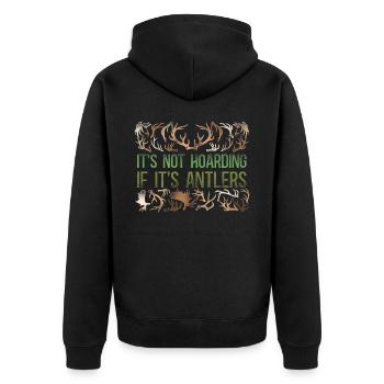 Buck Deer Hunting Hunter Vintage - Veste à capuche bio Premium Unisexe - noir - Dos - Nico (187cm)