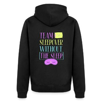 Soirée pyjama d’équipe sans fête mignonne Nuitée - Veste à capuche bio Premium Unisexe - noir - Dos - Nico (187cm)
