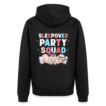 Sleepover Party Troupe Nuitée - Veste à capuche bio Premium Unisexe - noir - Dos - Nico (187cm)