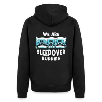 We Are Overnight Buddy Overnight Party - Unisex Premium Organic Zip Hoodie - black - Back - Nico (187cm)