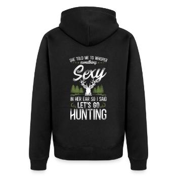 Buck Deer Hunting Hunter Vintage - Veste à capuche bio Premium Unisexe - noir - Dos - Nico (187cm)