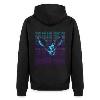 Van Meter Visiteur Cryptozoologie Rétro - Veste à capuche bio Premium Unisexe - noir - Dos - Nico (187cm)