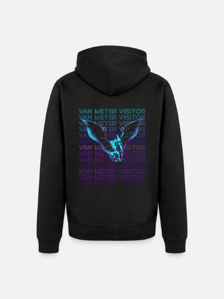 Van Meter Visiteur Cryptozoologie Rétro - Veste à capuche bio Premium Unisexe - noir