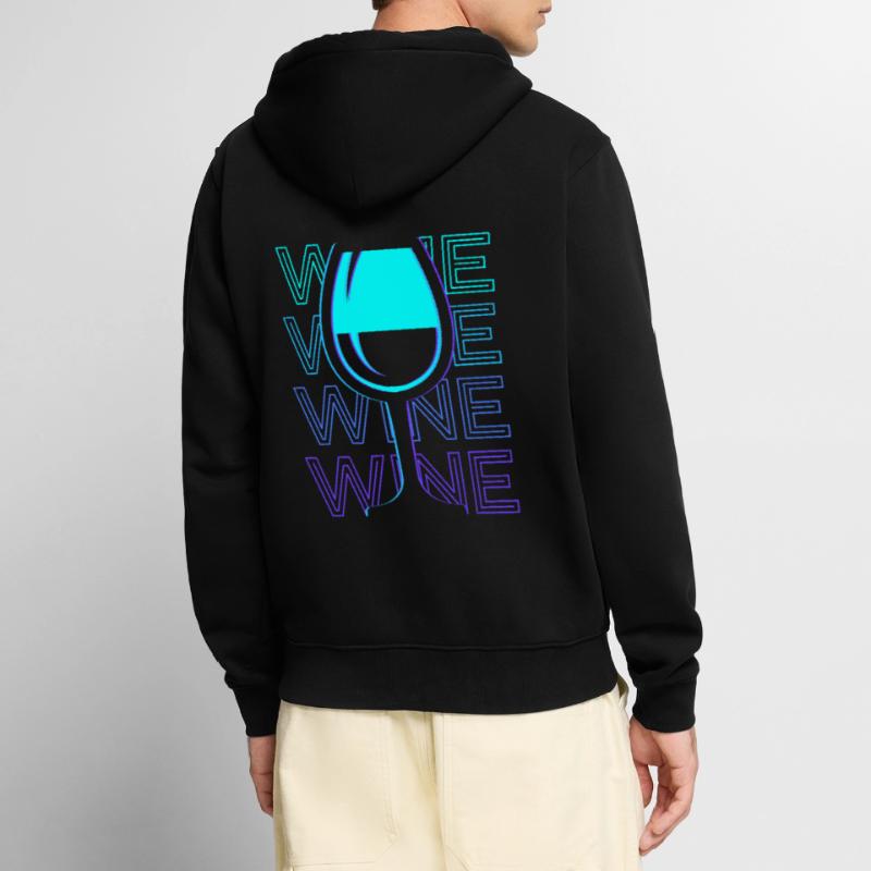 Wine Drinker Wine Drinker Sommelier Winemaker Retro Unisex Premium Organic Zip Hoodie
