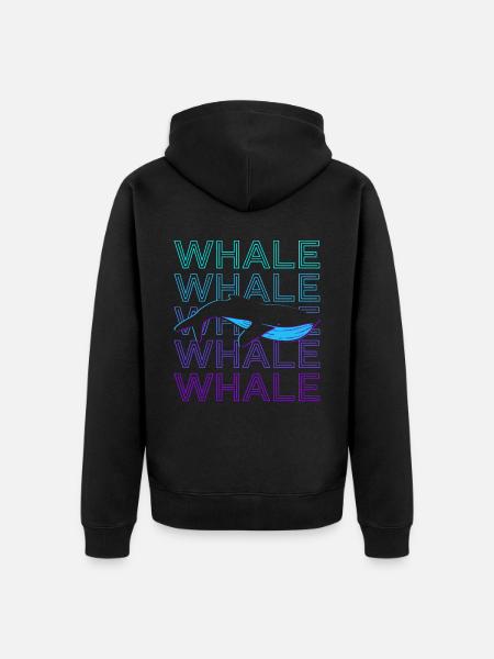 Retro-Wal - Unisex Premium Bio Zip Hoodie - Schwarz