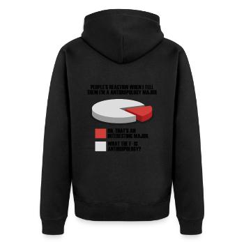 Funny archaeologist artifact archaeology - Unisex Premium Organic Zip Hoodie - black - Back - Nico (187cm)