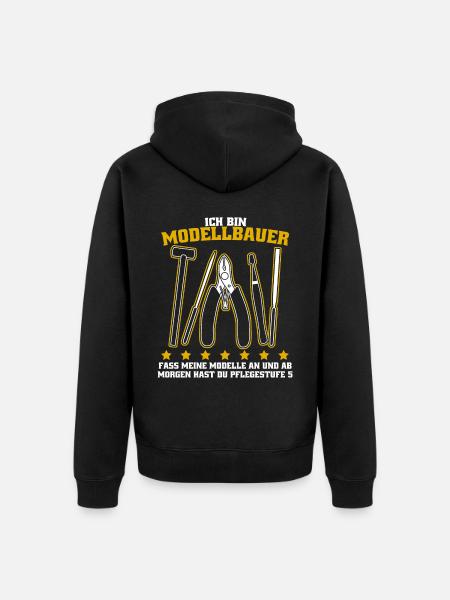Modellbau Tabletop Modellbauer - Unisex Premium Bio Zip Hoodie - Schwarz