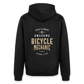 Mécanicien de bicyclette Profession Emploi Travailleur d’anniversaire - Veste à capuche bio Premium Unisexe - noir - Dos - Nico (187cm)