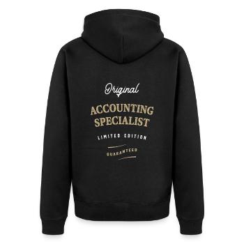 Spécialiste en comptabilité Emploi Profession Anniversaire - Veste à capuche bio Premium Unisexe - noir - Dos - Nico (187cm)