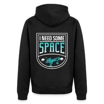 J’ai besoin d’un univers de télescope spatial - Veste à capuche bio Premium Unisexe - noir - Dos - Nico (187cm)