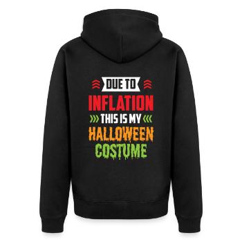 En raison de l’inflation, mon costume d’Halloween - Veste à capuche bio Premium Unisexe - noir - Dos - Nico (187cm)