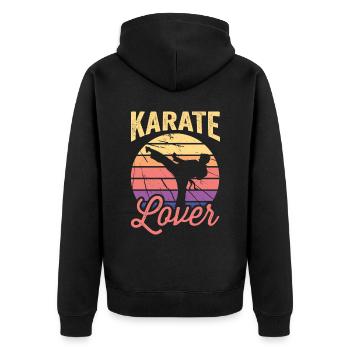 Amateurs de Karaté Arts Martiaux Combattant Arts Martiaux Arts Martiaux - Veste à capuche bio Premium Unisexe - noir - Dos - Nico (187cm)