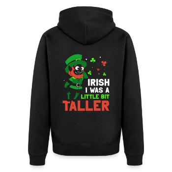 J’aimerais être un peu plus grand - Veste à capuche bio Premium Unisexe - noir - Dos - Nico (187cm)