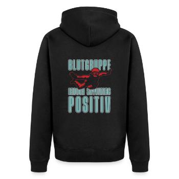 Indoor Skydiving - Unisex Premium Organic Zip Hoodie - black - Back - Nico (187cm)