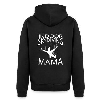 Indoor Skydiving - Unisex Premium Organic Zip Hoodie - black - Back - Nico (187cm)