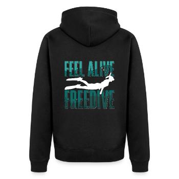Freediver Apnée Apnée Plongée Cadeau - Veste à capuche bio Premium Unisexe - noir - Dos - Nico (187cm)