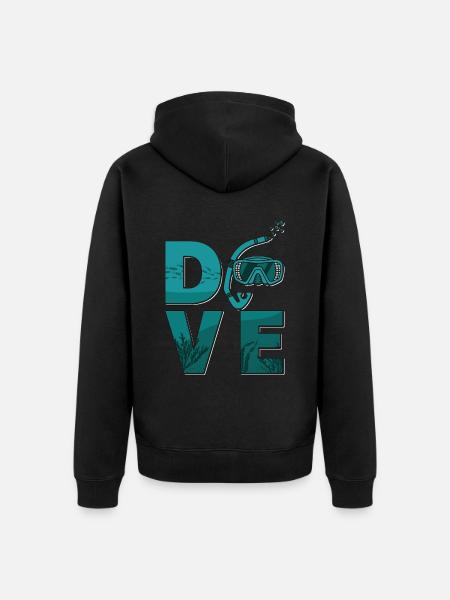Freediver Apnée Apnée Plongée Cadeau - Veste à capuche bio Premium Unisexe - noir