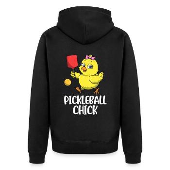 Pickleball Chick Pickleball Cadeau - Veste à capuche bio Premium Unisexe - noir - Dos - Nico (187cm)