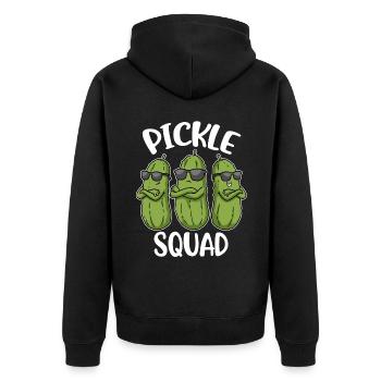 Pickle Squad Concombre Cadeau - Veste à capuche bio Premium Unisexe - noir - Dos - Nico (187cm)
