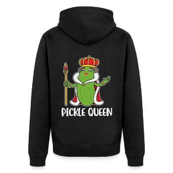Pickle Queen Concombre Cadeau - Veste à capuche bio Premium Unisexe - noir - Dos - Nico (187cm)