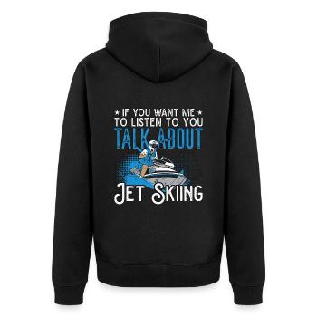 JetSki Vacances Sports Nautiques Mer Été Lac Cadeau - Veste à capuche bio Premium Unisexe - noir - Dos - Nico (187cm)