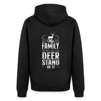 Buck Deer Hunting Hunter Vintage - Veste à capuche bio Premium Unisexe - noir - Dos - Nico (187cm)