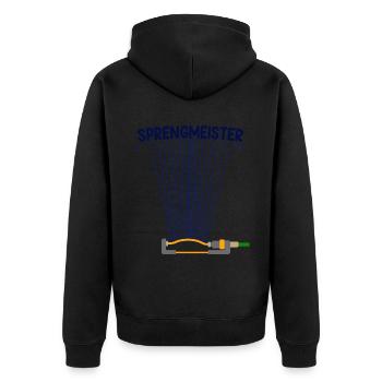 Sprengmeister Garten Schrebergärtner Hobbygärtner - Unisex Premium Bio Zip Hoodie - Schwarz - Hinten - Nico (187cm)