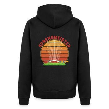 Sprengmeister Garten Schrebergärtner Hobbygärtner - Unisex Premium Bio Zip Hoodie - Schwarz - Hinten - Nico (187cm)