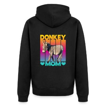 Maman âne - Veste à capuche bio Premium Unisexe - noir - Dos - Nico (187cm)