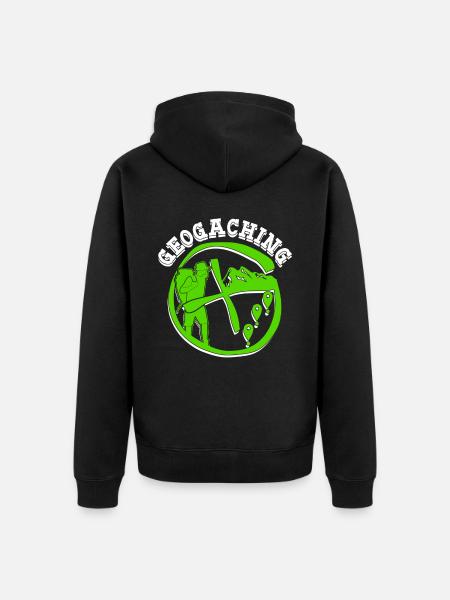 Geocacher Scavenger Hunt Cache Geocache - Unisex Premium Organic Zip Hoodie - black