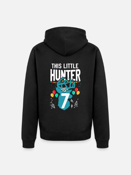 Buck Deer Hunting Hunter Kid - Unisex Premium Organic Zip Hoodie - black