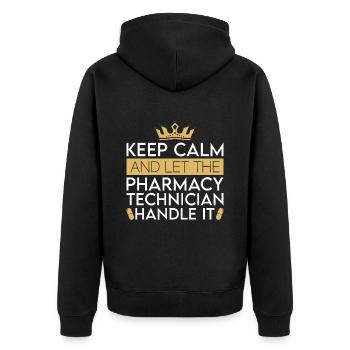 Pharmacy Technician Pharmacy Technician Gift - Unisex Premium Organic Zip Hoodie - black - Back - Nico (187cm)