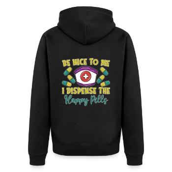 Pharmacy Technician Pharmacy Technician Gift - Unisex Premium Organic Zip Hoodie - black - Back - Nico (187cm)