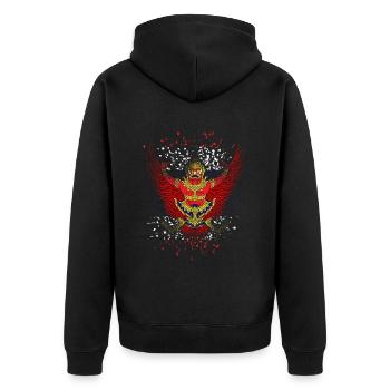 Thailand - Unisex Premium Bio Zip Hoodie - Schwarz - Hinten - Nico (187cm)