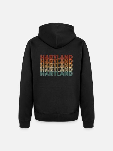 Geschenk Der Bewohner Von Maryland - Unisex Premium Bio Zip Hoodie - Schwarz
