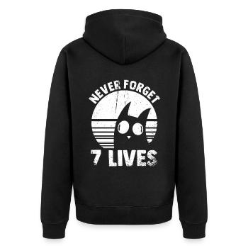 Never Forget No Mercy Cite Death Philosophy - Veste à capuche bio Premium Unisexe - noir - Dos - Nico (187cm)