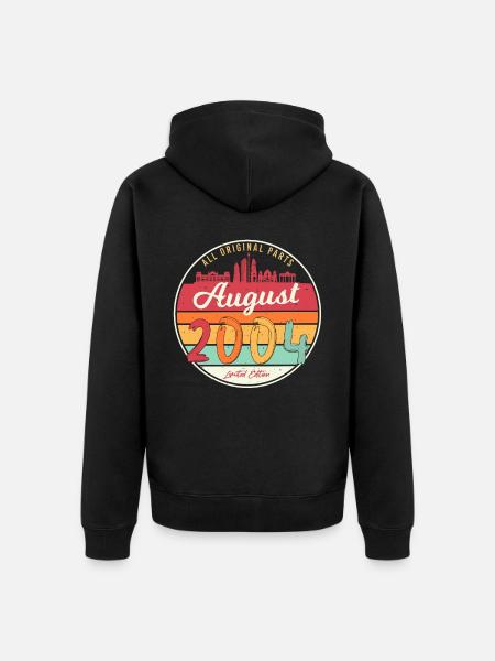 2004 In August finally 18. - Unisex Premium Organic Zip Hoodie - black