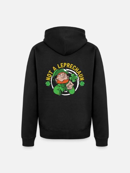 Pas de leprechaun Irlandais St Patrick Leprechaun Irlandais - Veste à capuche bio Premium Unisexe - noir