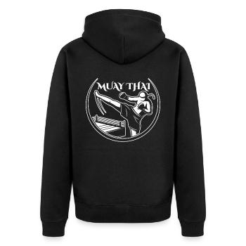Muay Thai Arts Martiaux Arts Martiaux Combattant Combat - Veste à capuche bio Premium Unisexe - noir - Dos - Nico (187cm)