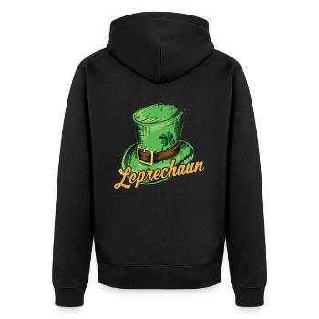 Leprechaun Gobelin Irlandais St Patrick’s Day Irlandais - Veste à capuche bio Premium Unisexe - noir - Dos - Nico (187cm)